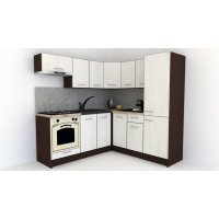 Bucatarie de Colt GENA NEW 9 DR. 190-200, Cu Corp de Cuptor, Wenge / Decor 8508